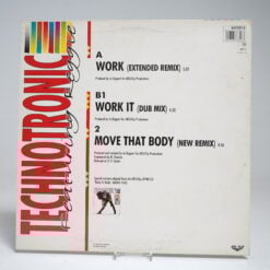 Alternative view of Technotronic – Work (feat. Reggie) (12″ Vinyl Single)