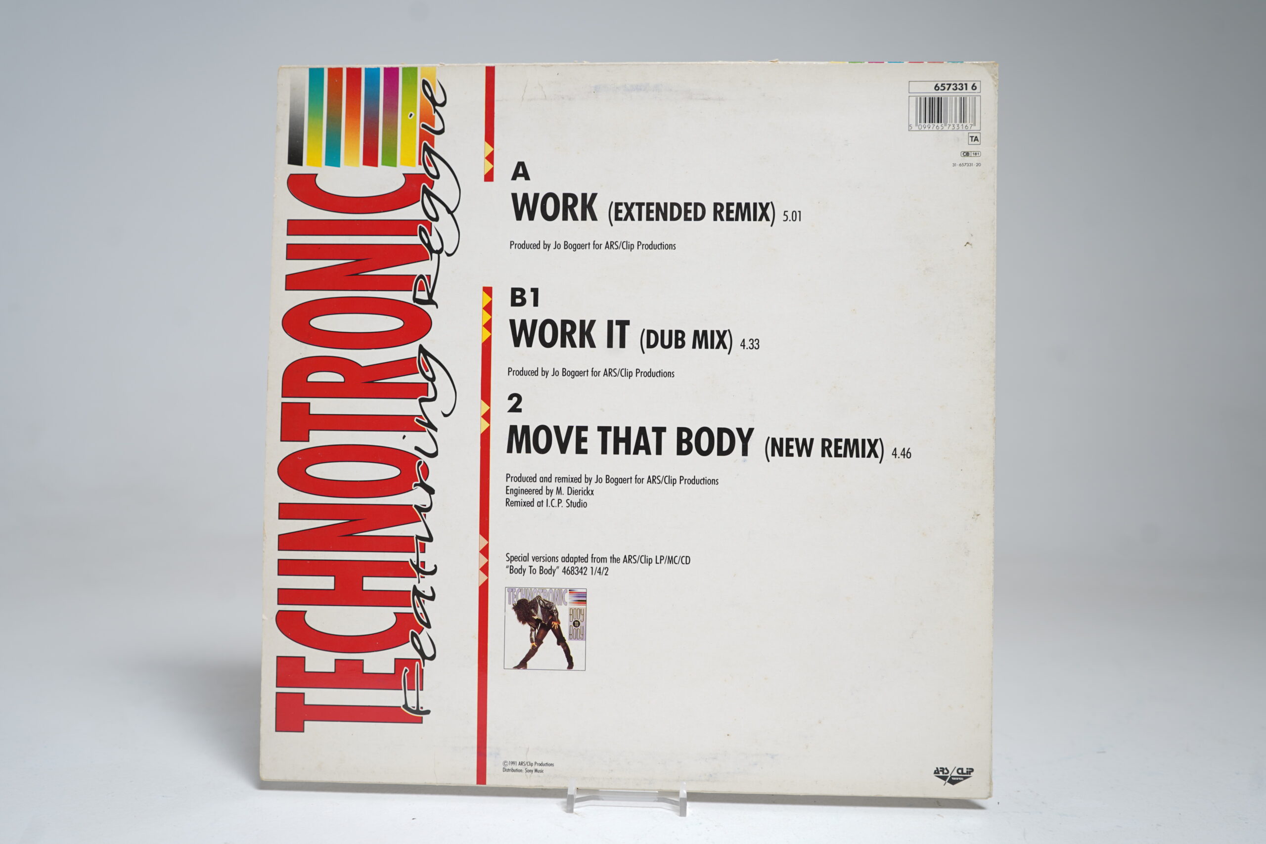 Technotronic β Work (feat. Reggie) (12β³ Vinyl Single) - Image 2