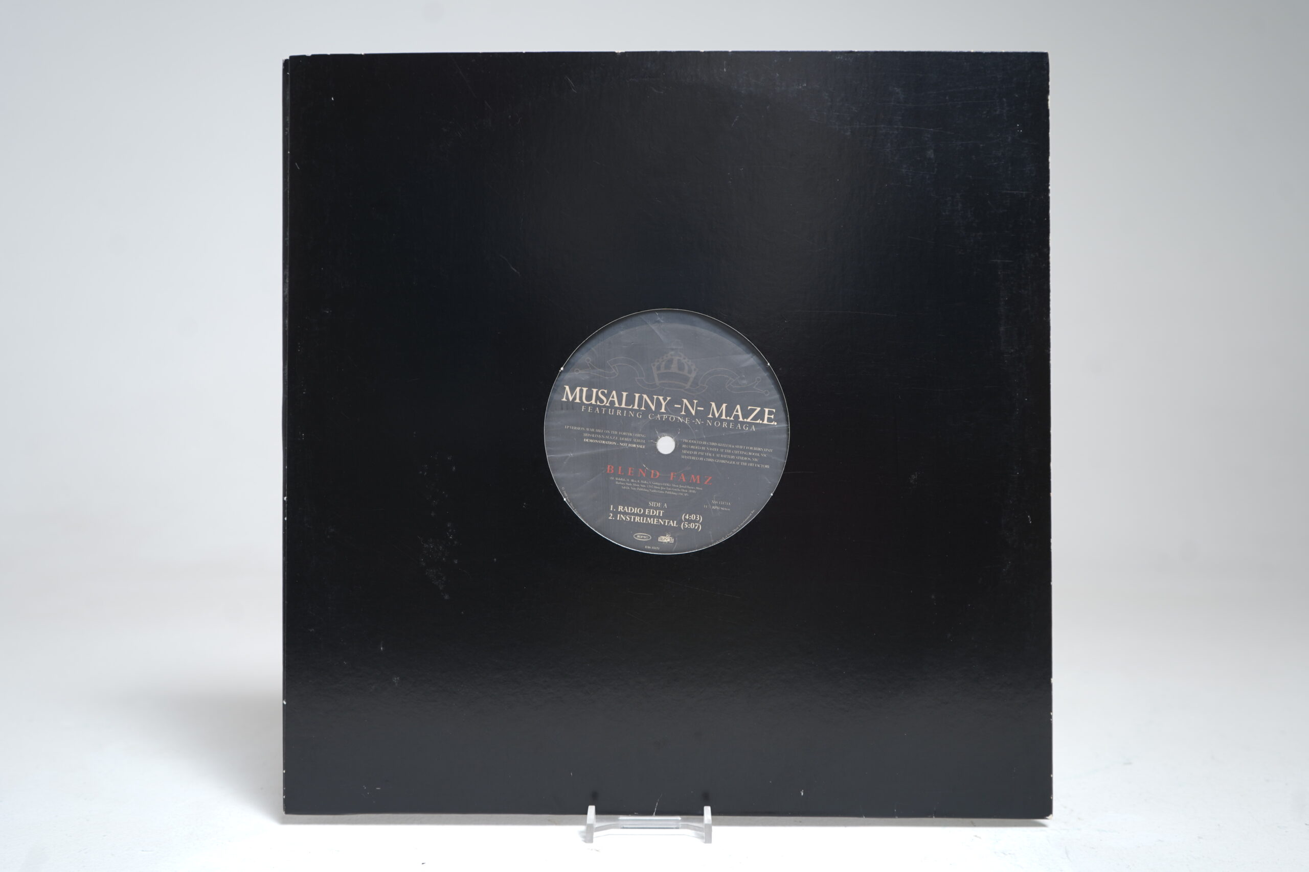 Musaliny-N-Maze β Blend Famz (feat. Capone-N-Noreaga) (12β³ Vinyl Single) - Image 2
