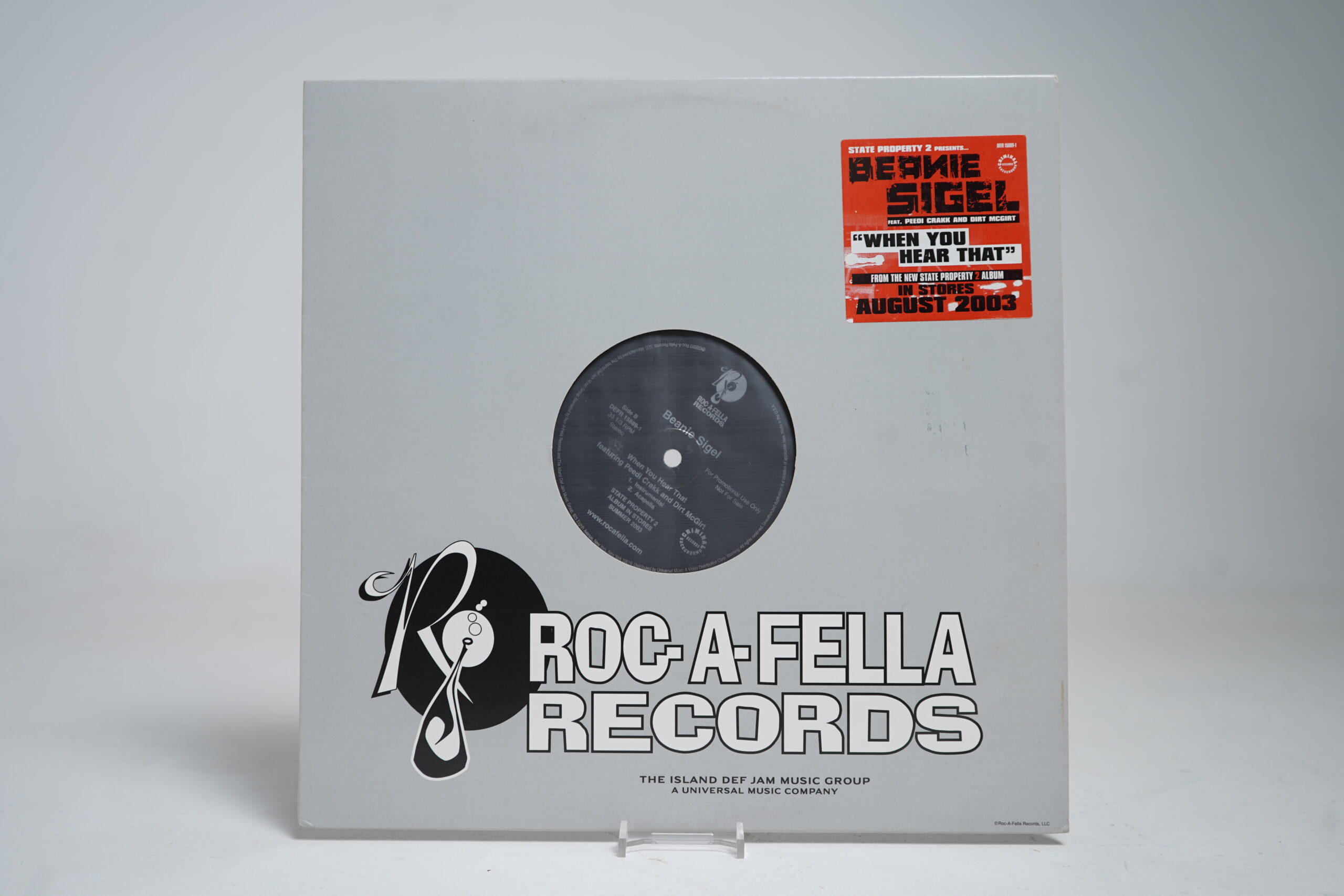 Beanie Sigel - When You Hear That (feat. Peedi Crakk & Dirt McGirt) (12β³ Vinyl Single)