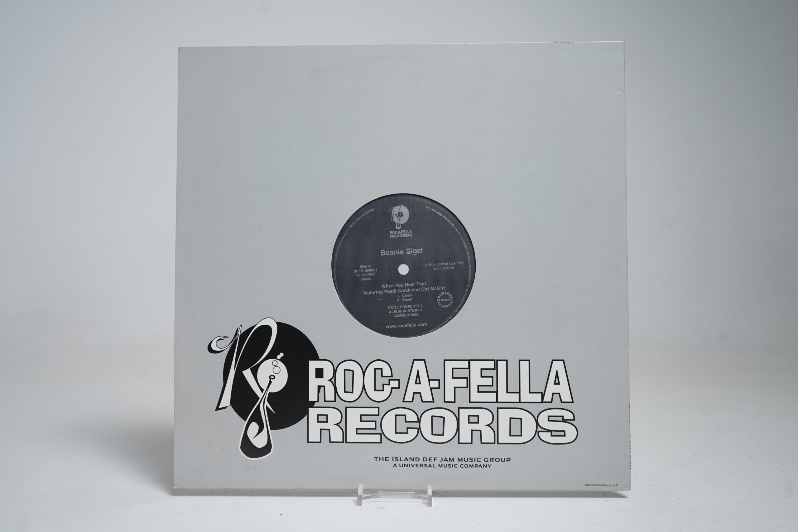 Beanie Sigel - When You Hear That (feat. Peedi Crakk & Dirt McGirt) (12β³ Vinyl Single) - Image 2