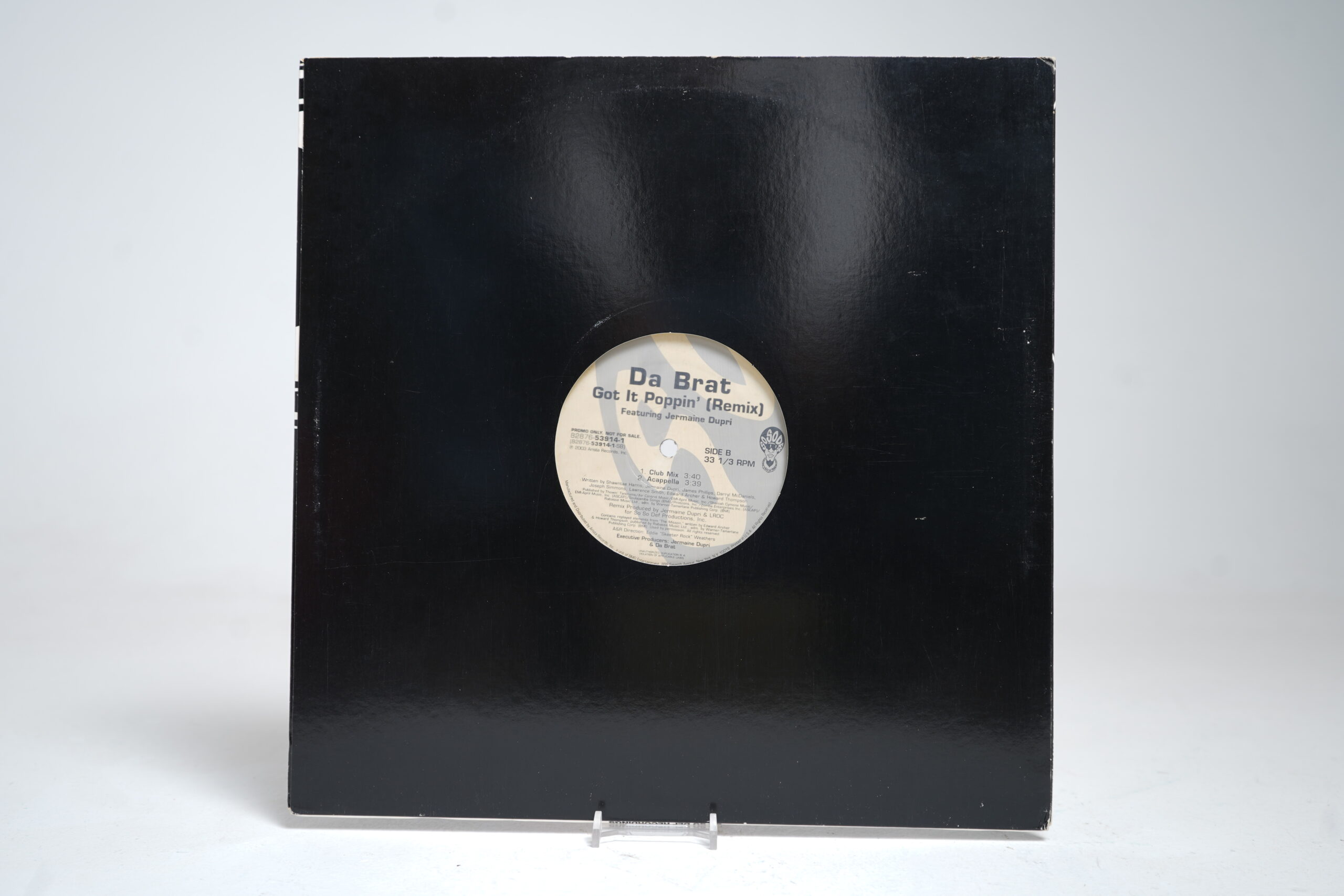 Da Brat - Got It Poppin' (Remix) (feat. Jermaine Dupri) (12" Vinyl Single) - Image 2