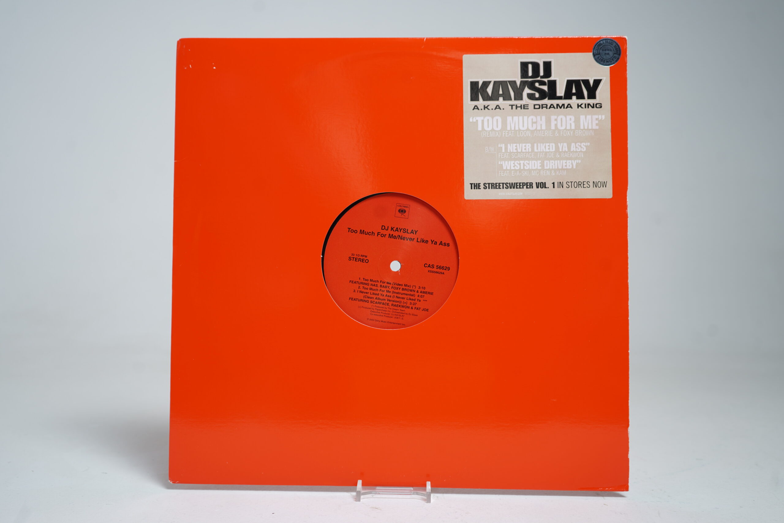 DJ Kay Slay β Too Much For Me / Never Like Ya Ass (12" Vinyl Singl
