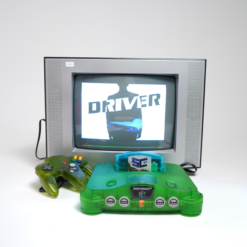 Nintendo N64 Transparent Green Bundle