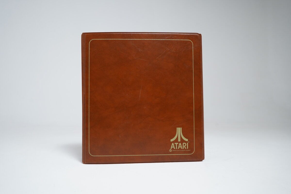 Atari 2600 Leather Cartridge Binder + 4 Games