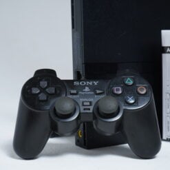 Alternative view of PlayStation 2 Slim Black (Open Region)