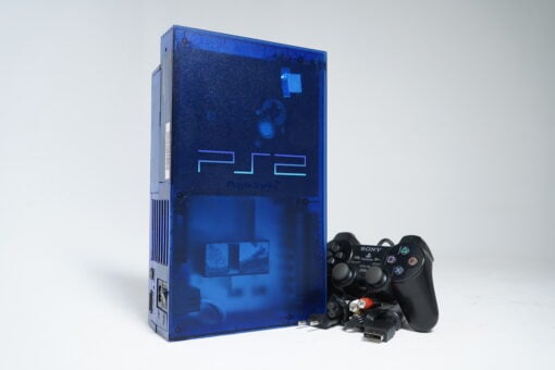 PlayStation 2 Fat Rare Transparent Blue (Open Region)