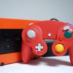 Alternative view of Nintendo GameCube (Spice Orange NTSC-J)