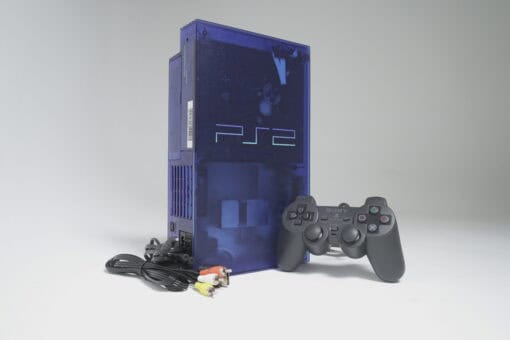 Rare PlayStation 2 Fat Blue Transparent (Open Region)